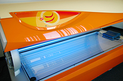 Soltron Hot Pepper Tanning Bed at Eagle Fitness. 